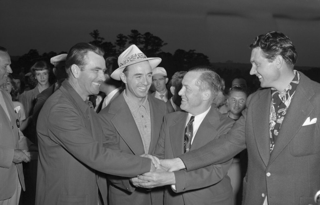 Bobby Jones Congratulating Top Masters Golfers