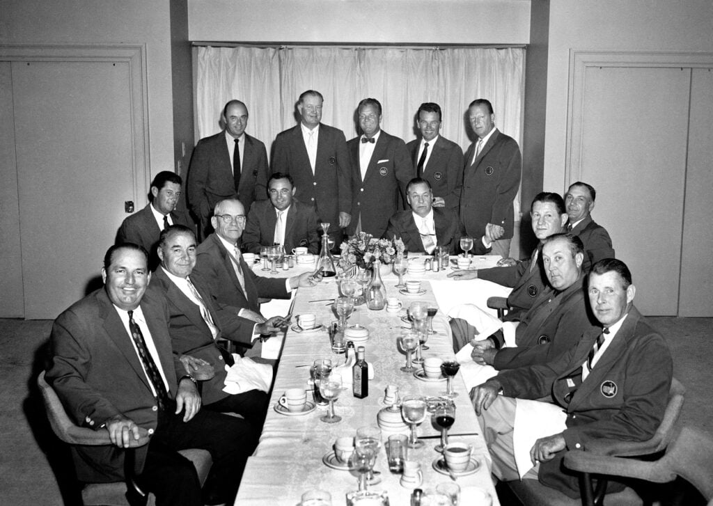 The Masters Champions' dinner in 1958 held at Augusta National golf club