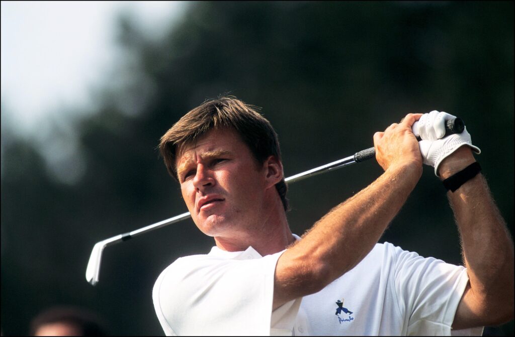 Sir Nick Faldo playing at Lancome Golf course in 1991